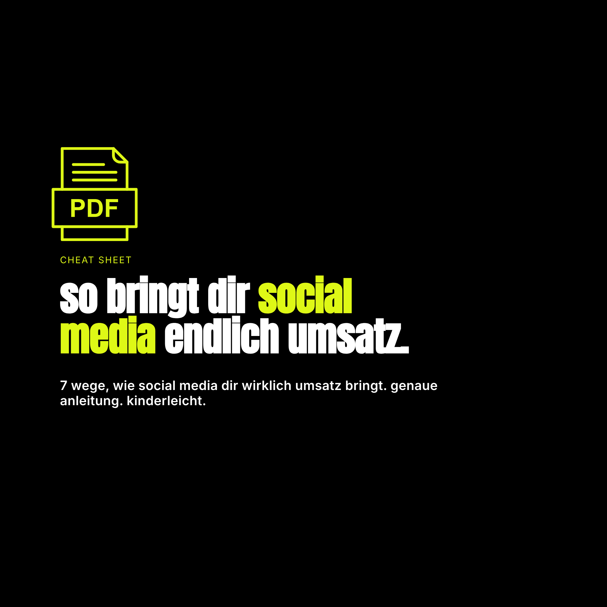 So bringt dir Social Media endlich Umsatz – Cheat Sheet